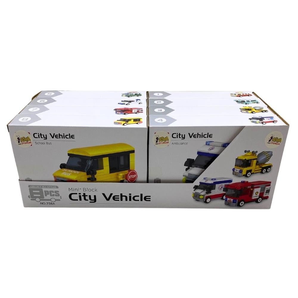 Asya Oyuncak Mini Bloklu Arabalar C7770-758A
