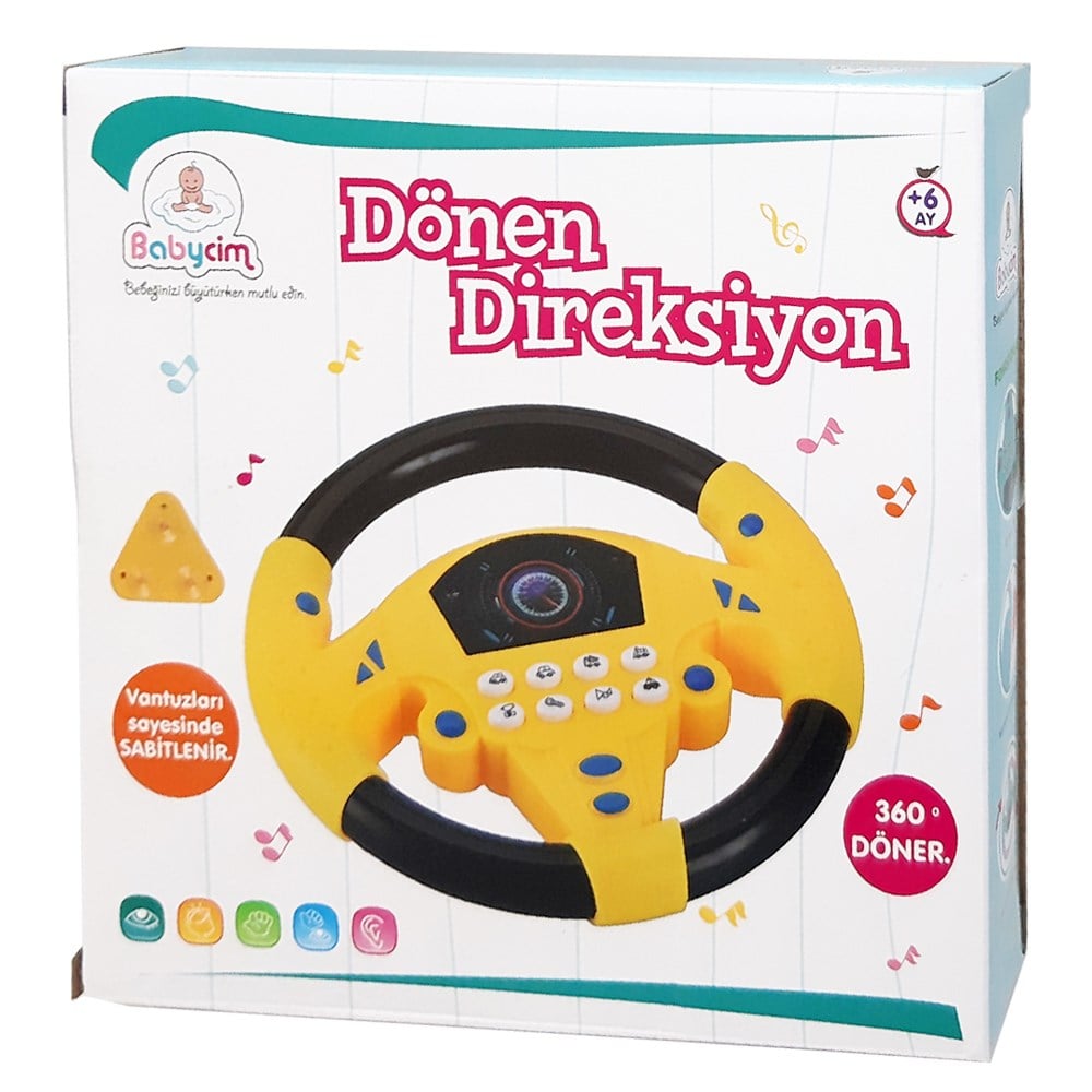 Babycim Direksiyon 8 Farklı Araç Sesi KX1703