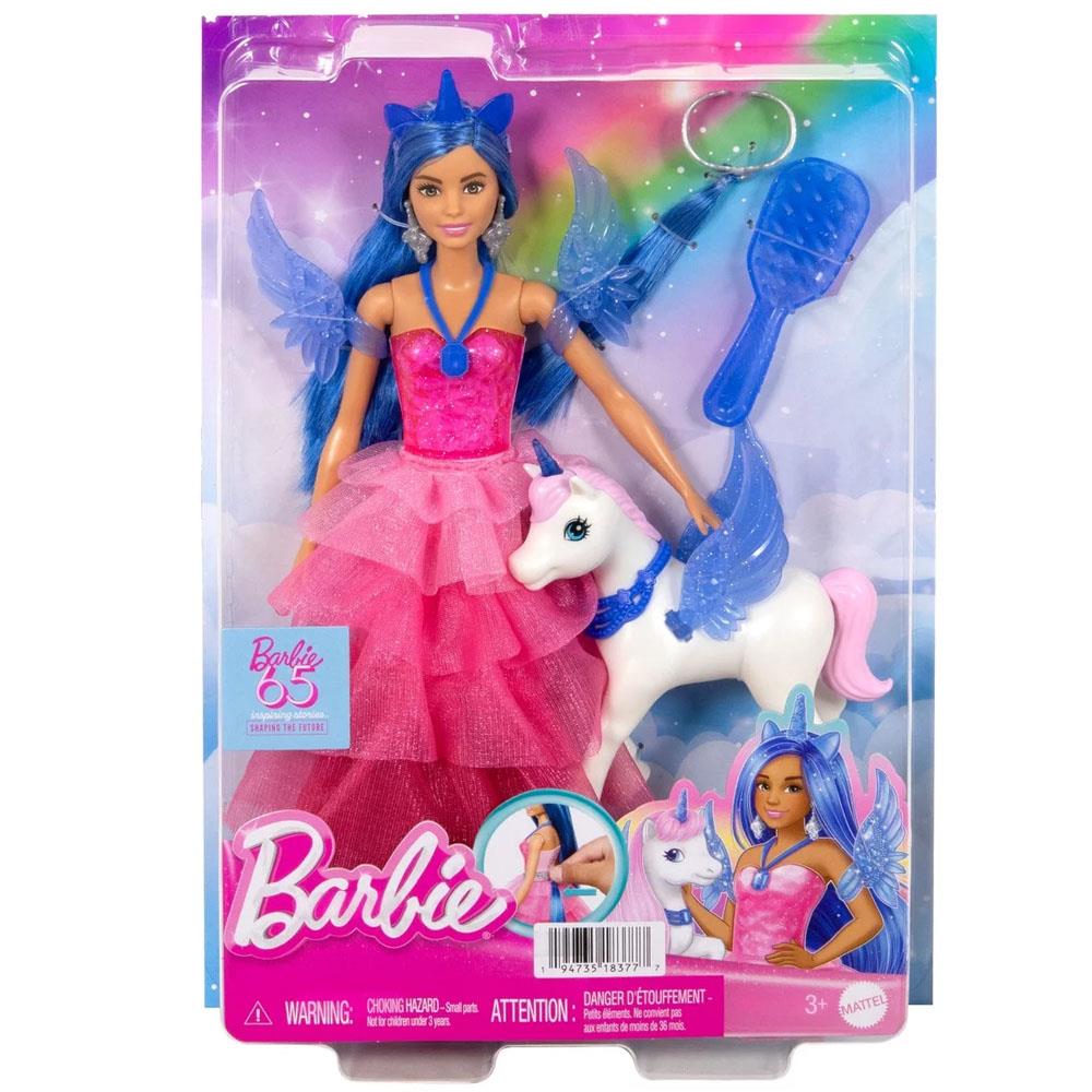 Barbie Mavi Saçlı Prenses Bebek HRR16