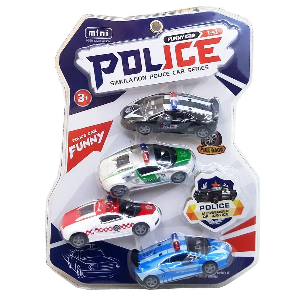 Birlik Oyuncak 4 Lü Kaliteli Çekbırak Polis Seti 2156A-2