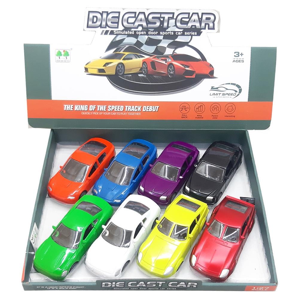 Birlik Oyuncak Die Cast Metal Çekbırak Renkli Süper Araba 932-3 1:27