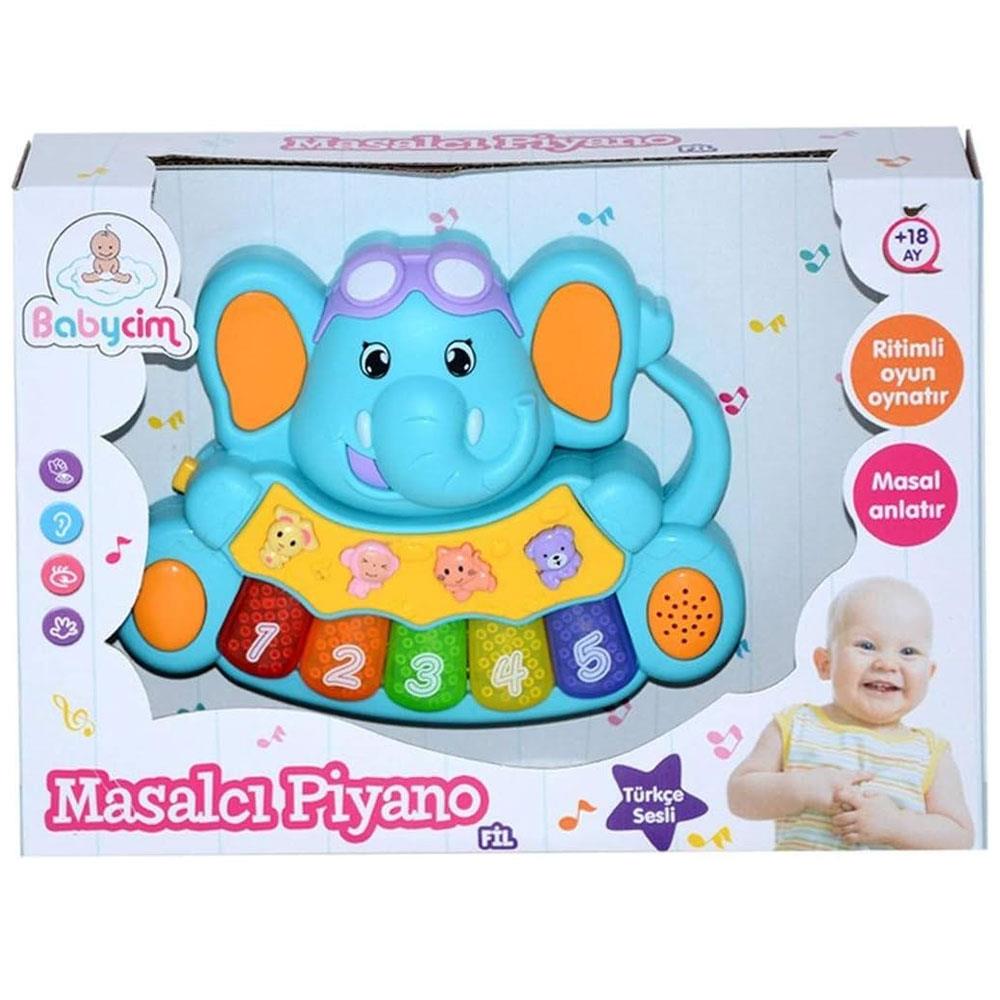 Birlik Oyuncak Masalcı Babycim Eğitici Sesli Işıklı Fil Piyano 855-31A-24