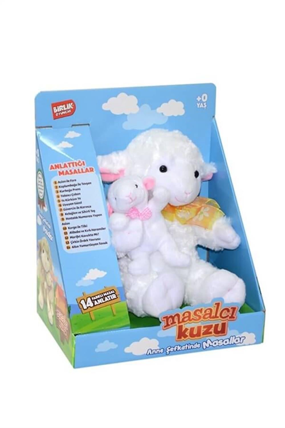 Birlik Oyuncak Türkçe Yavrulu Masal Anlatan Peluş Kuzu Oyuncak