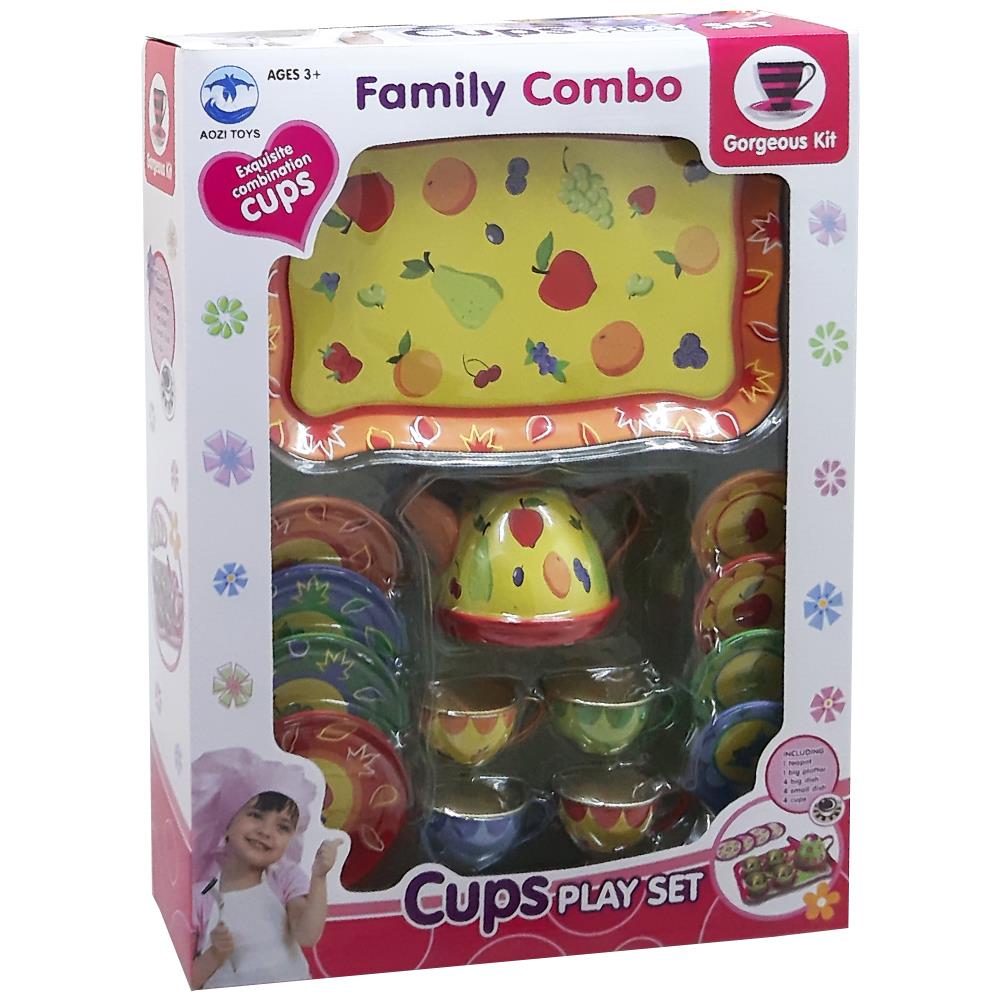 Canem Oyuncak Metal Tepsili Çay Seti 9798-11