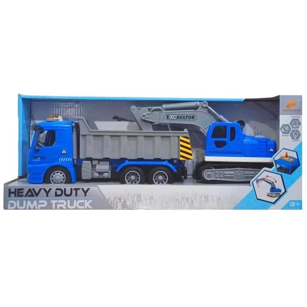 Canem Oyuncak Sürtmeli Pilli Işıklı Kamyon Ve Dozer PY8810B