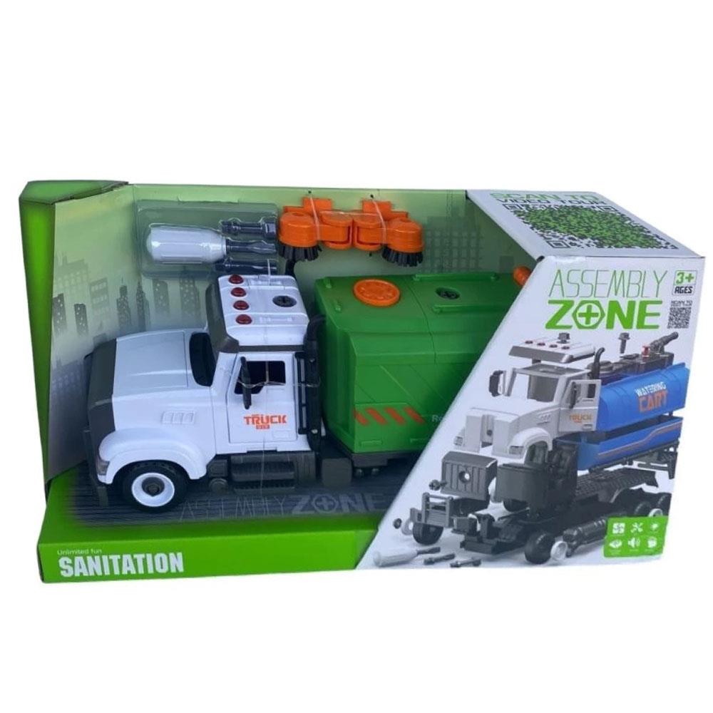 Canem Oyuncak Sürtmeli Sesli Işıklı Çöp Kamyon Ve Tanker YW9083BC