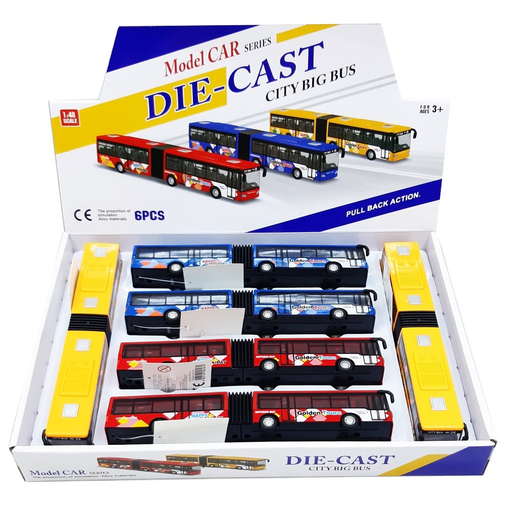 Çekbıraklı Diecast Metrobüs 22 Cm 6 Lı Stand KZL-632-29