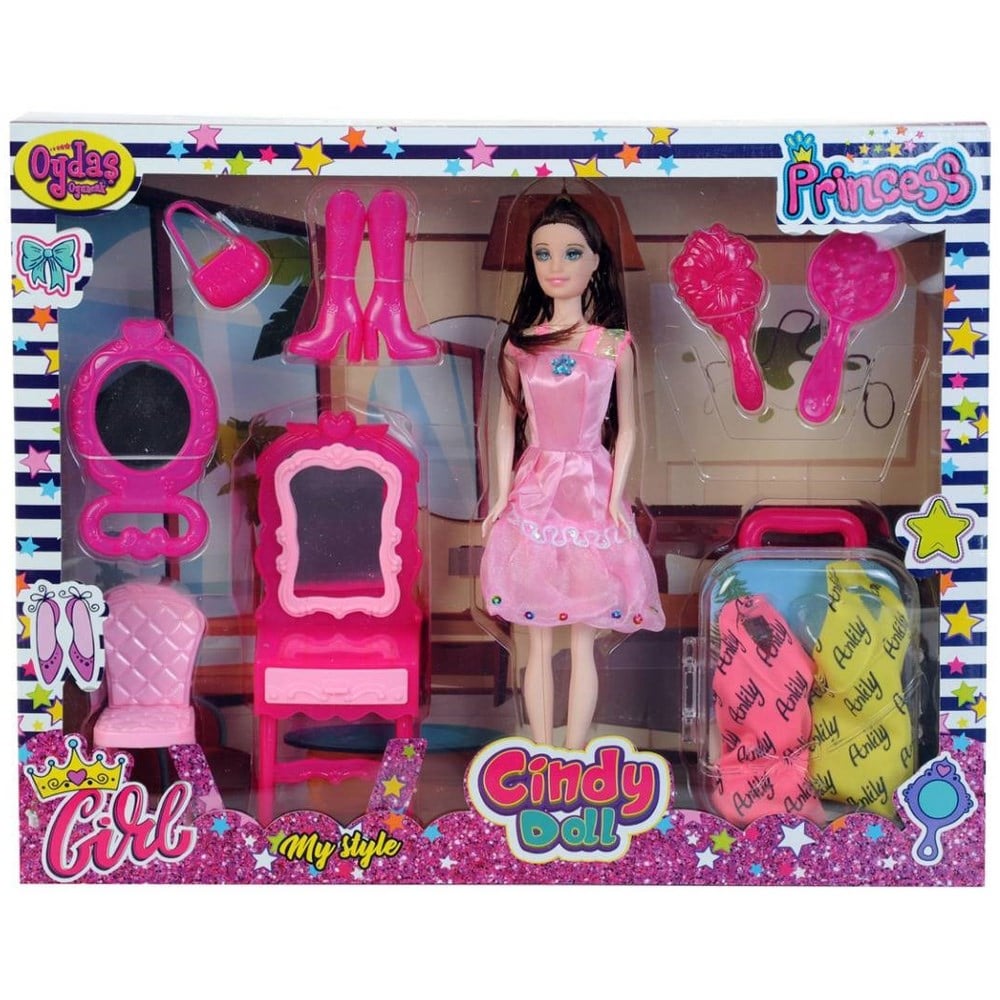 Cindy Doll Bavullu Makyaj Masalı Bebek OYD-02454