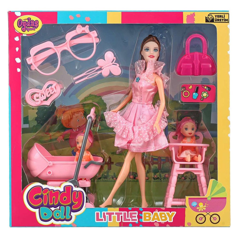 Cindy Doll Pusetli Mama Sandalyeli Bebek OYD-02456