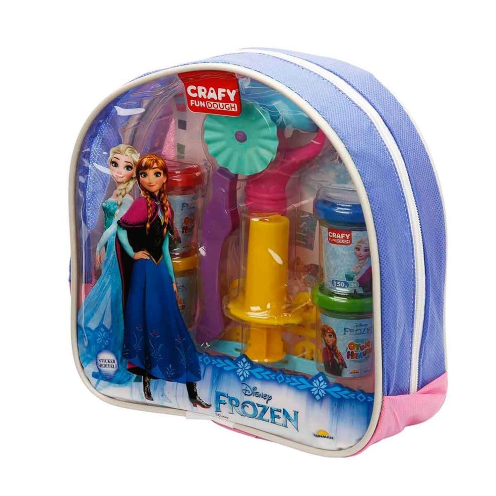 Crafy Frozen Sırt Çantalı Oyun Hamuru Seti 200 gr. 18 Parça 01879