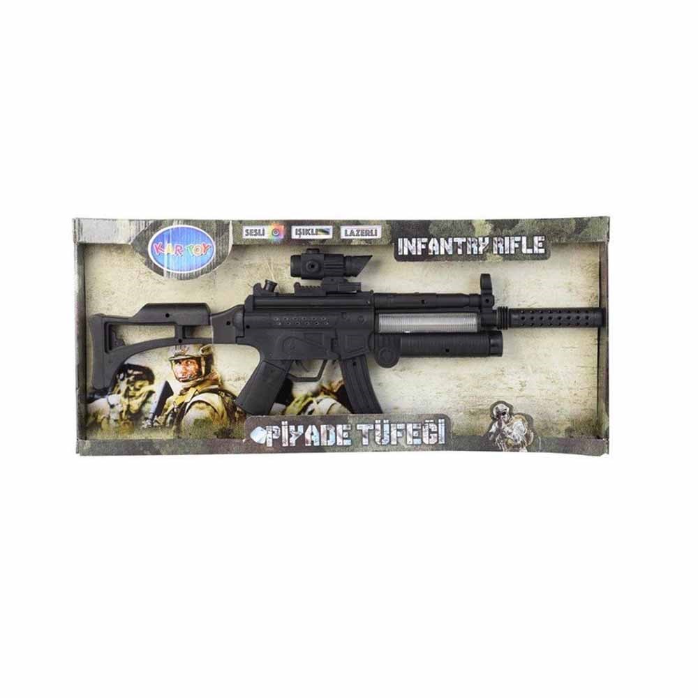 Sesli Işıklı Lazerli Büyük Piyade Tüfeği 60 Cm