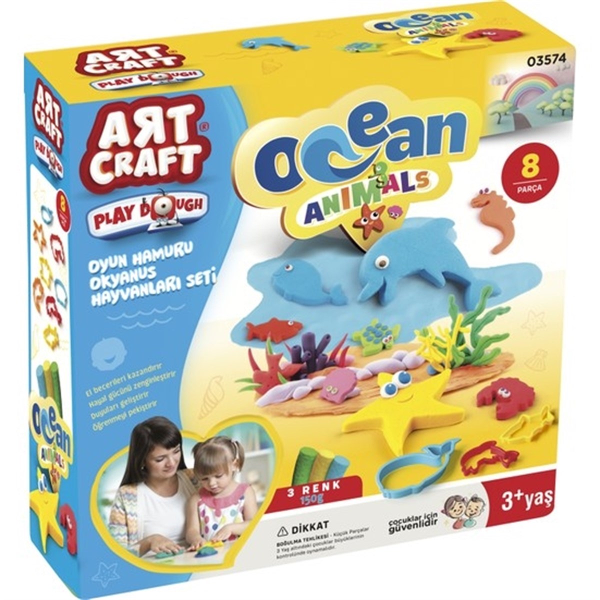 Dede Oyuncak Art Craft Okyanus Hayvanları Seti Oyun Hamuru 150 gr