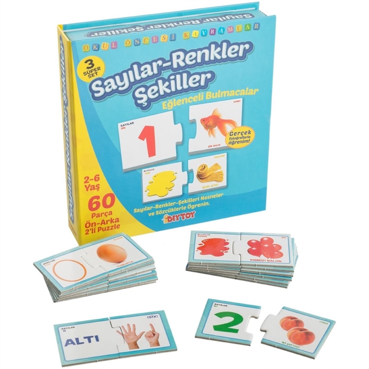 Diy Toy Eğlenceli Sayılar Renkler Şekiller Çocuk Puzzle Dıy Toy