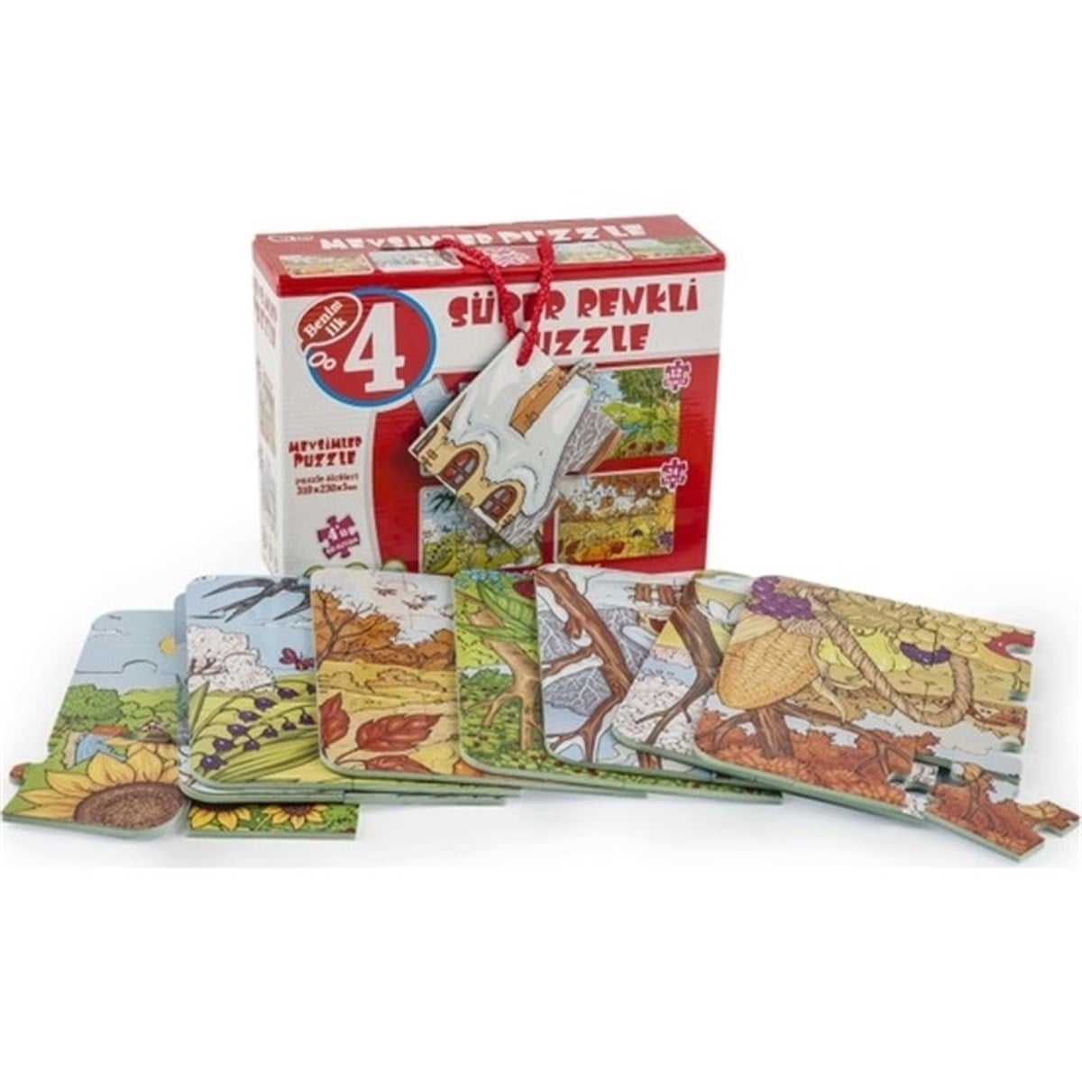 Dıytoy Mevsimler 4'ü Bir Kutuda Süper Renkli Puzzle