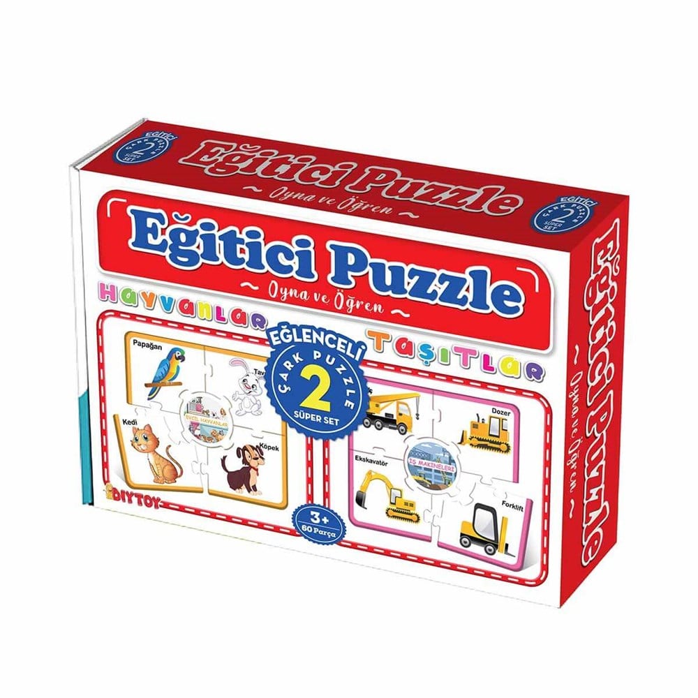 Eğitici Çark Puzzle Hayvanlar Ve Taşıtlar