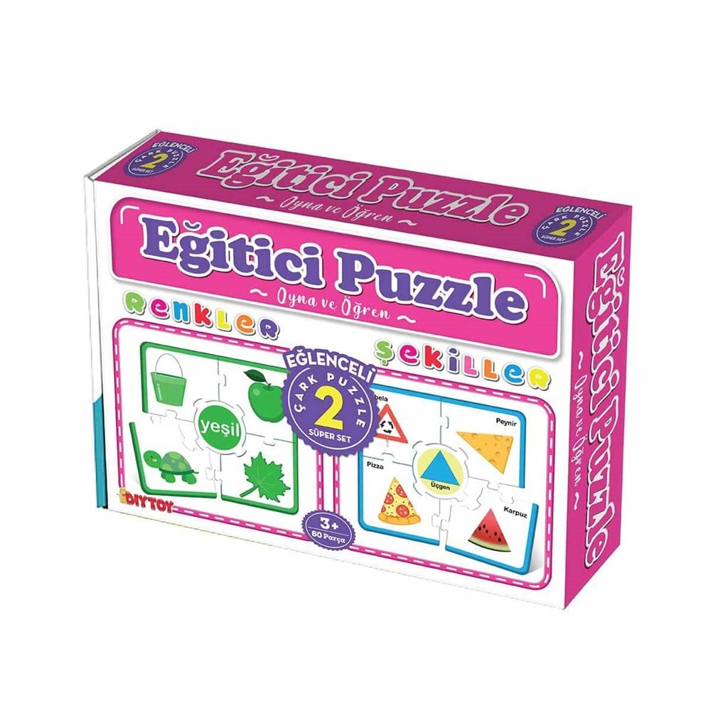 Eğitici Çark Puzzle Renkler Ve Şekiller