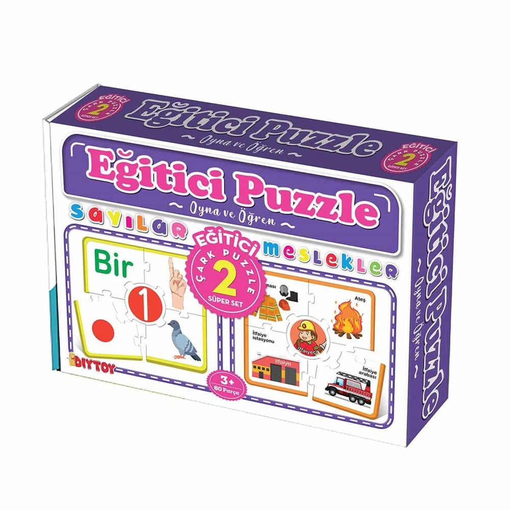 Eğitici Çark Puzzle Sayılar Ve Meslekler