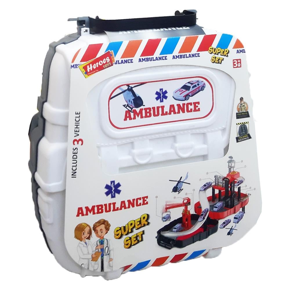 Eren Oyuncak Heroes Toys Çantalı Ambulans Seti Arabalı ERN-2016