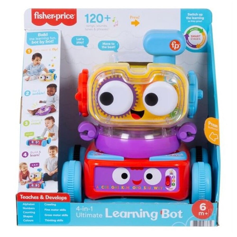 Fisher Price 4'ü 1 Arada Eğlenceli Robot (Türkçe-İngilizce) HCK43