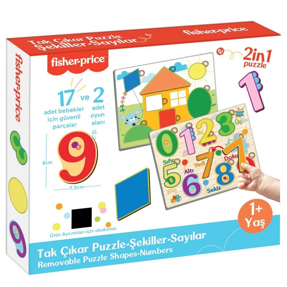 Fisher Price Tak Çıkar Puzzle Şekiller Sayılar FB2762