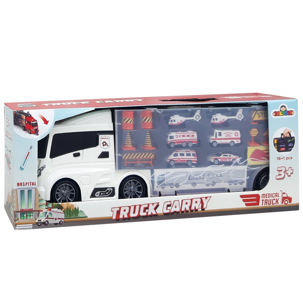 Galtoys Oyuncak Ambulans Taşıyıcı Tır 15+1 Parça GLT-E403