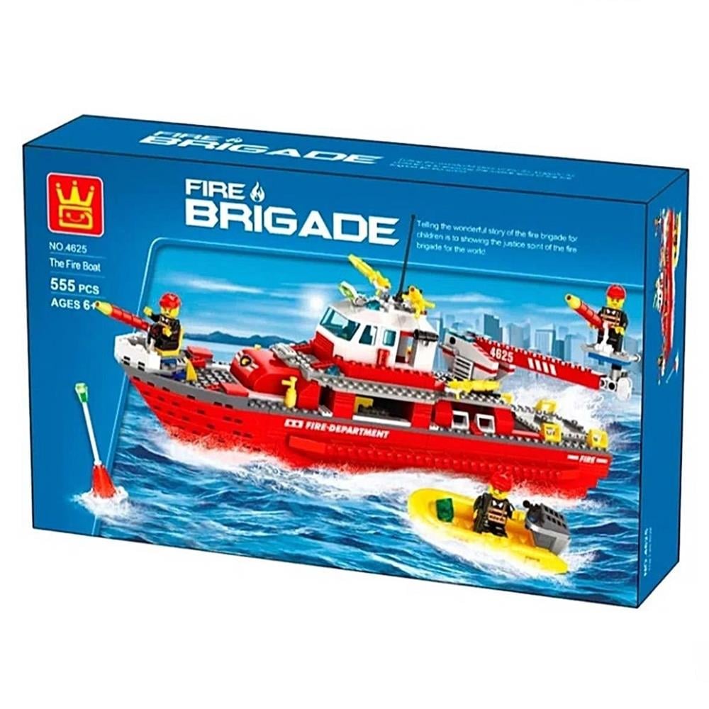 Galtoys Oyuncak Wange 555 Parça Fire Brigade İtfaiye Botu Lego