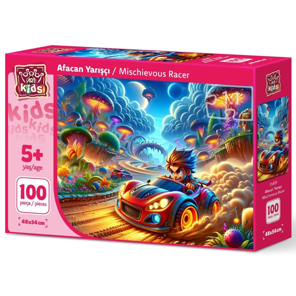 Heidi Oyuncak Art Çocuk Afacan Yarışçı 100 Parça Puzzle 35420