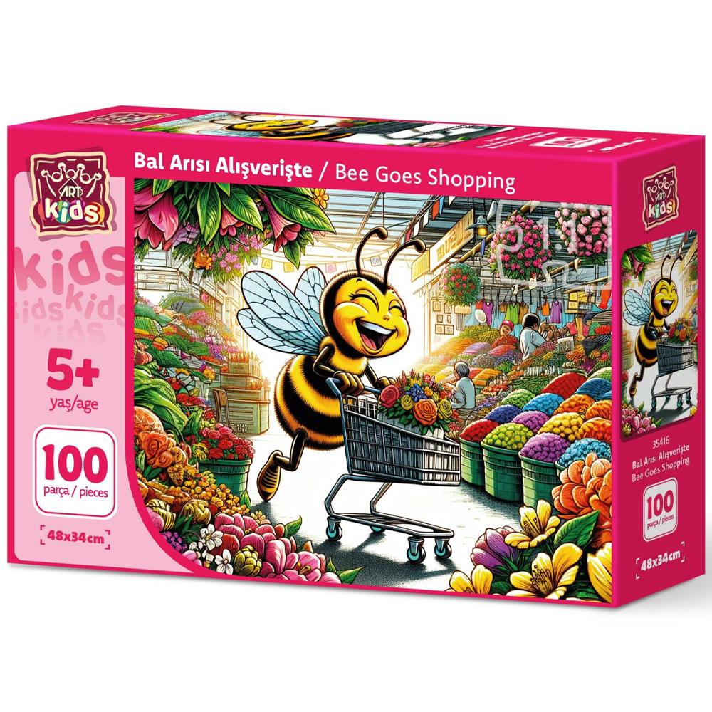 Heidi Oyuncak Art Çocuk Bal Arısı Alışverişte 100 Parça Puzzle 35416