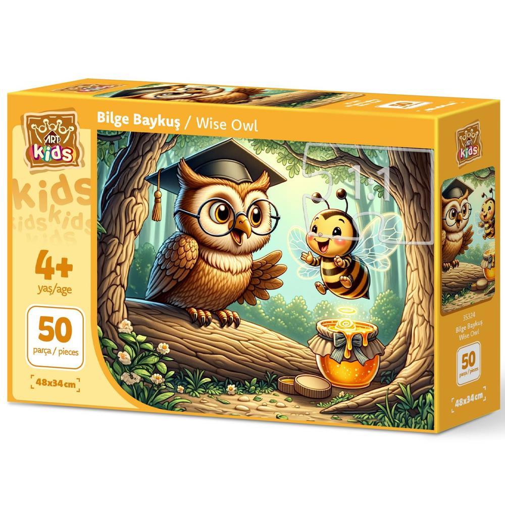 Heidi Oyuncak Art Çocuk Bilge Baykuş 50 Parça Puzzle 35324