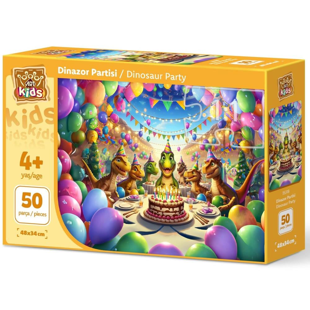 Heidi Oyuncak Art Çocuk Dinazor Partisi 50 Parça Puzzle 35318