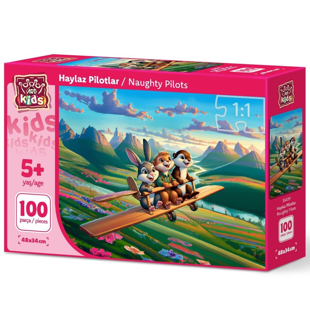 Heidi Oyuncak Art Çocuk Haylaz Pilotlar 100 Parça Puzzle 35409