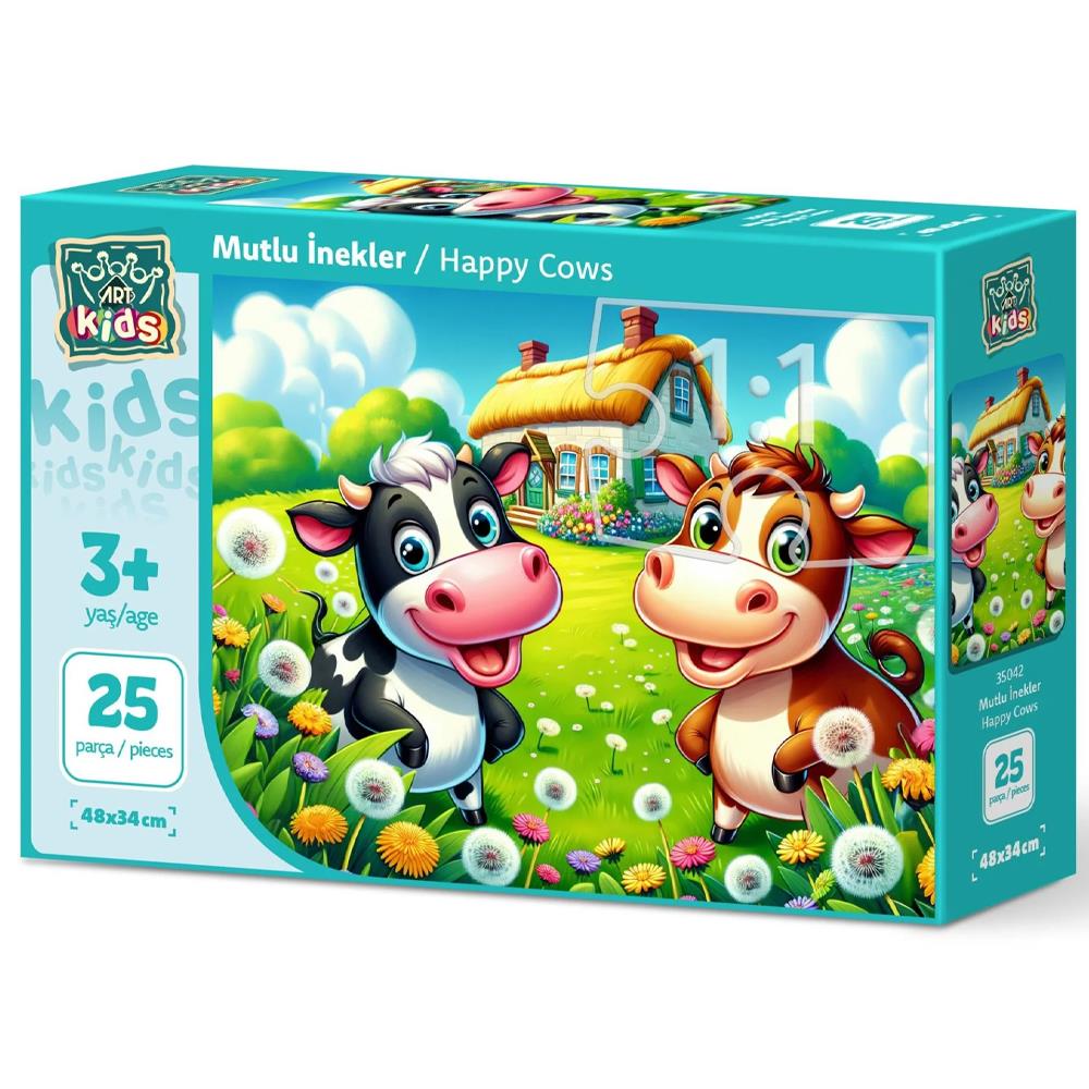 Heidi Oyuncak Art Çocuk Mutlu İnekler 25 Parça Puzzle 35042