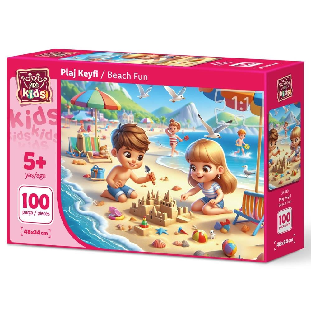 Heidi Oyuncak Art Çocuk Plaj Keyfi 100 Parça Puzzle 35419