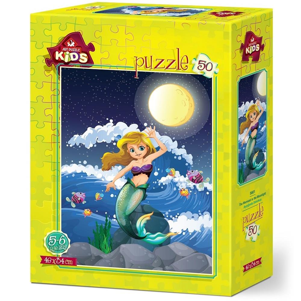 Heidi Oyuncak Art Çocuk Puzzle Ayışığında Denizkızı 50 Parça 5601