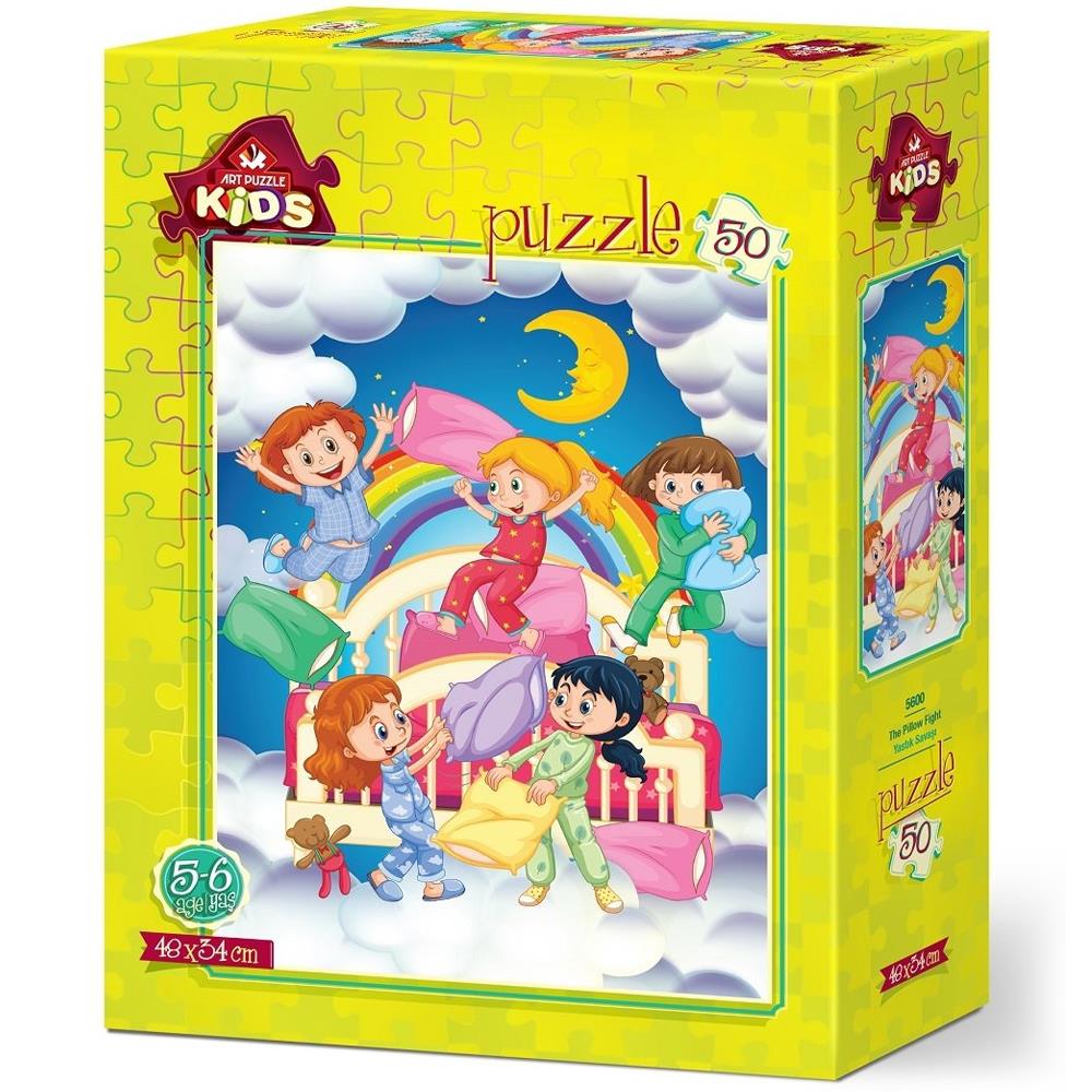 Heidi Oyuncak Art Çocuk Puzzle Yastık Savaşı 50 Parça 5600