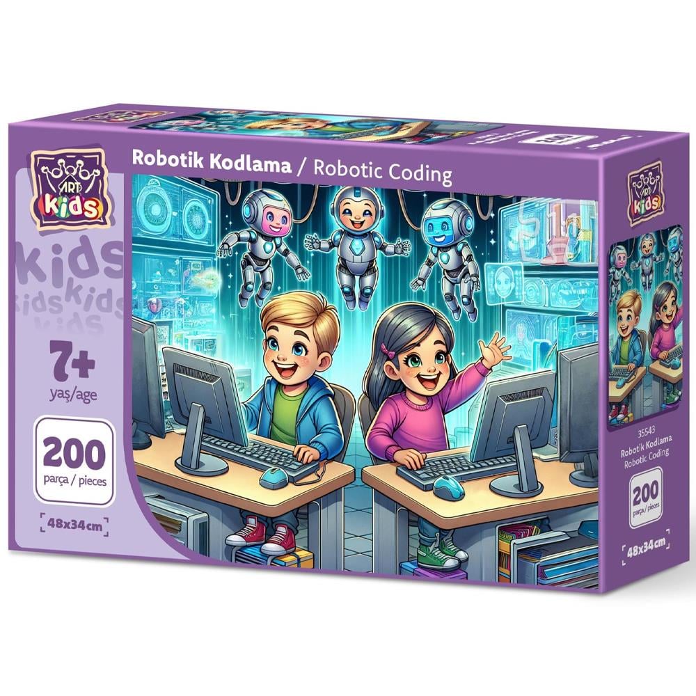 Heidi Oyuncak Art Çocuk Robotik Kodlama 200 Parça Puzzle 35543