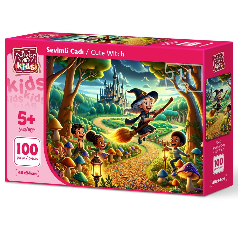Heidi Oyuncak Art Çocuk Sevimli Cadı 100 Parça Puzzle 35412
