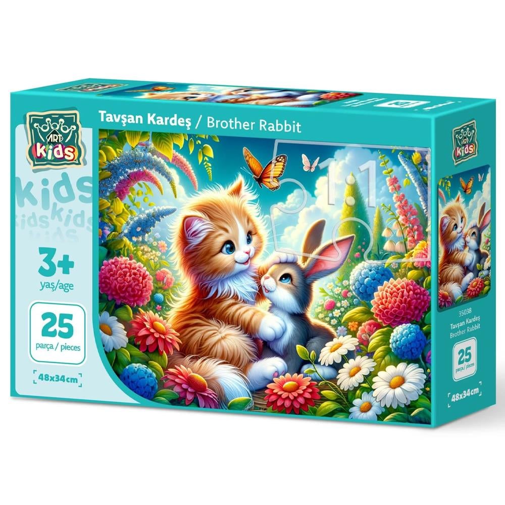Heidi Oyuncak Art Çocuk Tavşan Kardeş 25 Parça Puzzle 35038