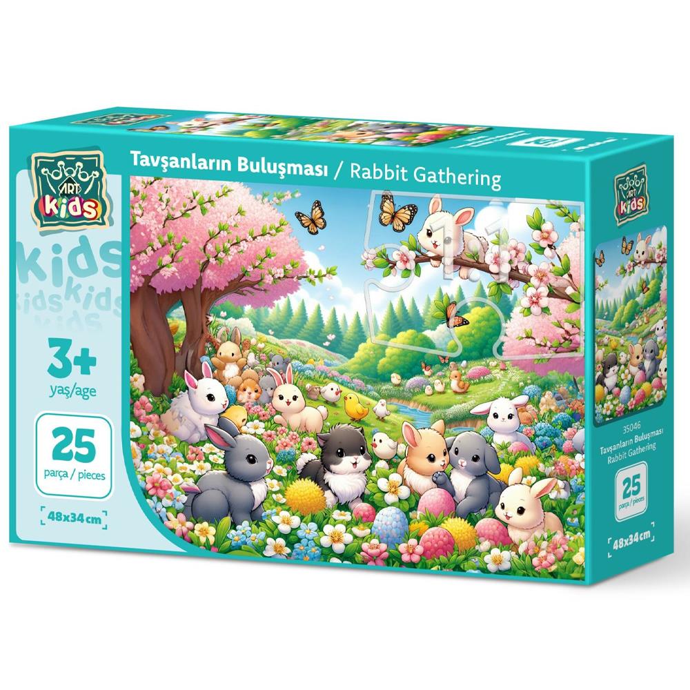Heidi Oyuncak Art Çocuk Tavşanların Buluşması 25 Parça Puzzle 35046