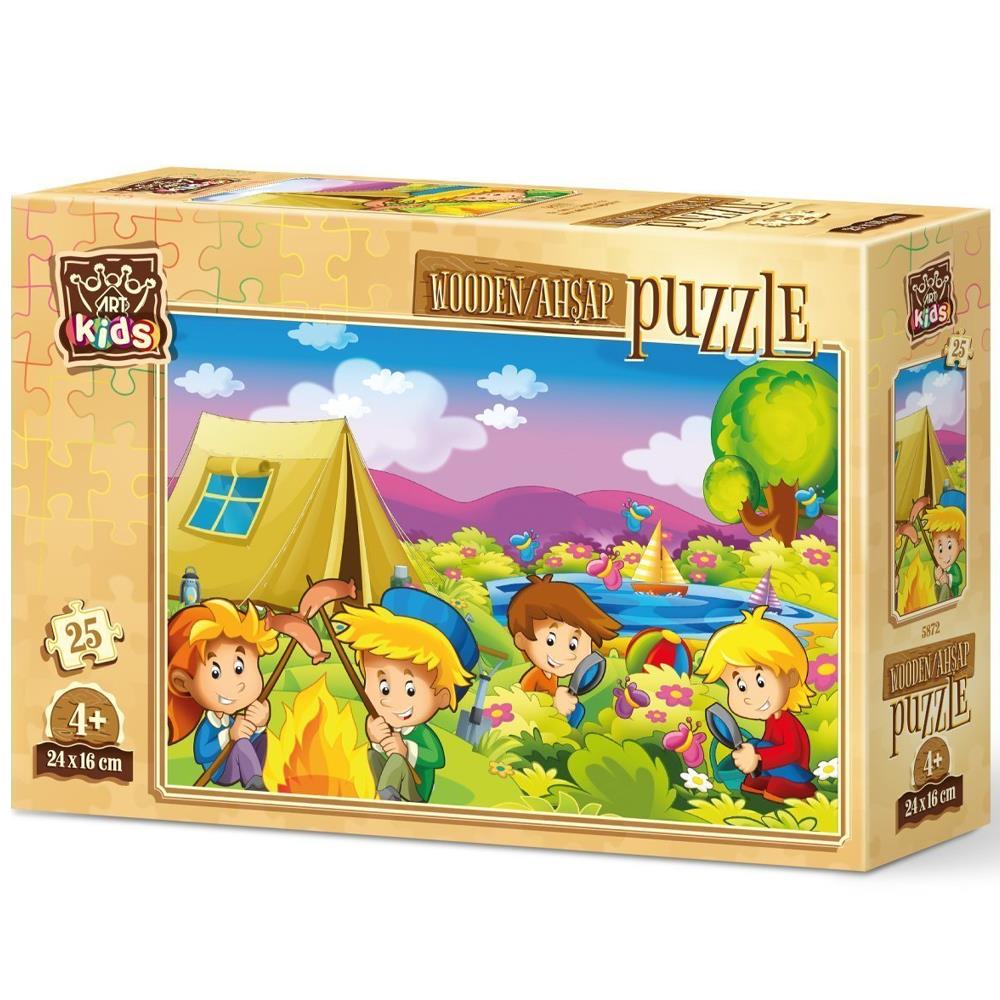 Heidi Oyuncak Art Kids Meraklı Kampçılar 25 Parça Ahşap Puzzle 5872