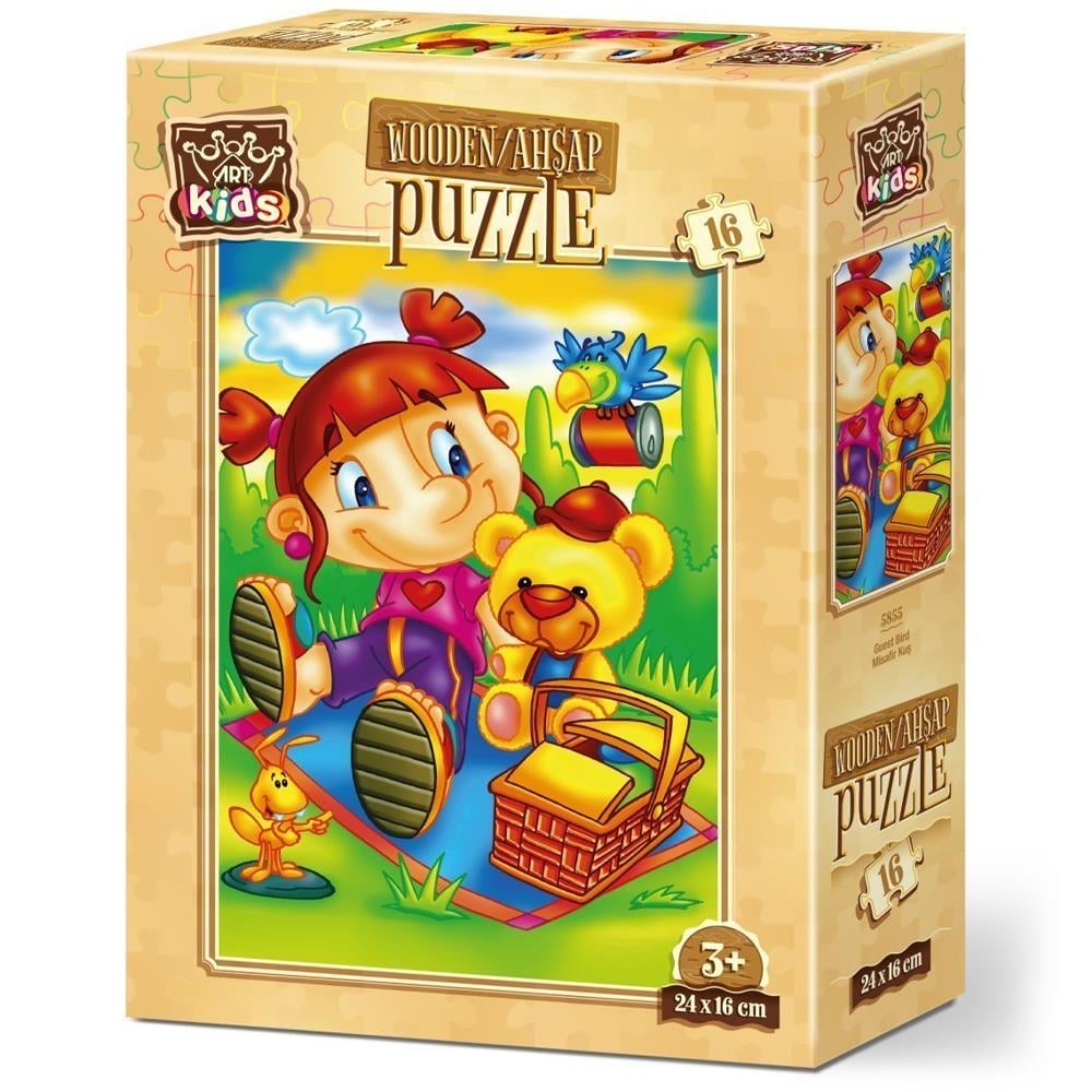 Heidi Oyuncak Art Kids Misafir Kuş 16 Parça Ahşap Puzzle 5855