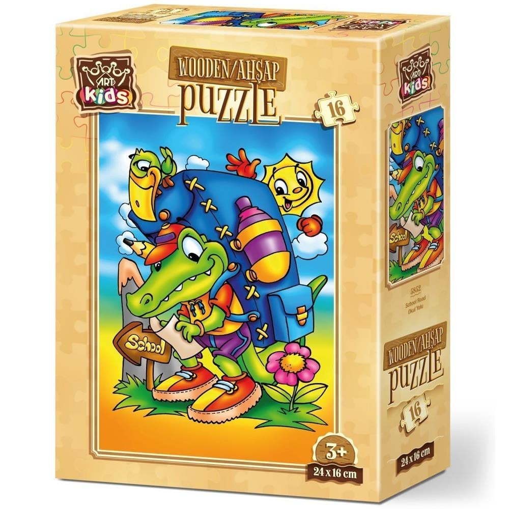 Heidi Oyuncak Art Kids Okul Yolu 16 Parça Ahşap Puzzle 5852