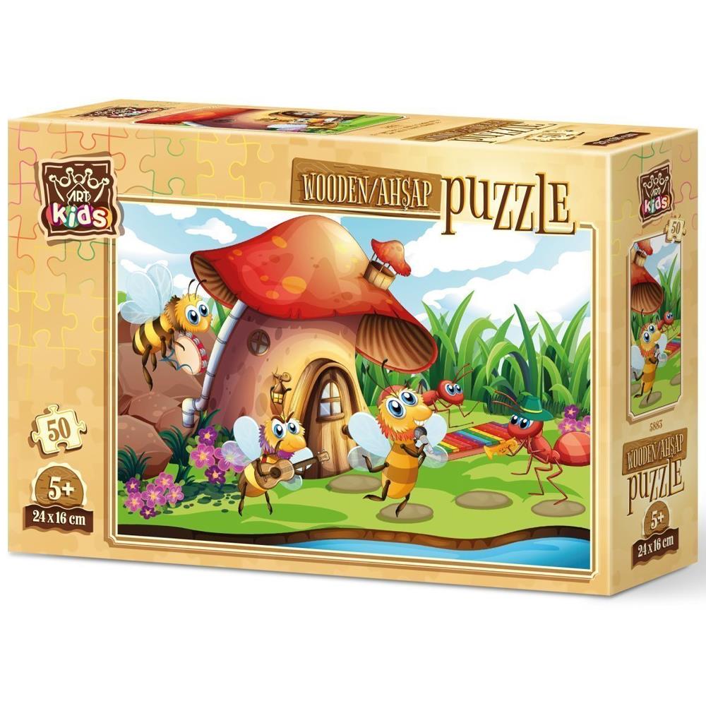 Heidi Oyuncak Art Kids Şarkıcı Arı ve Orkestrası 50 Parça Ahşap Puzzle 5883
