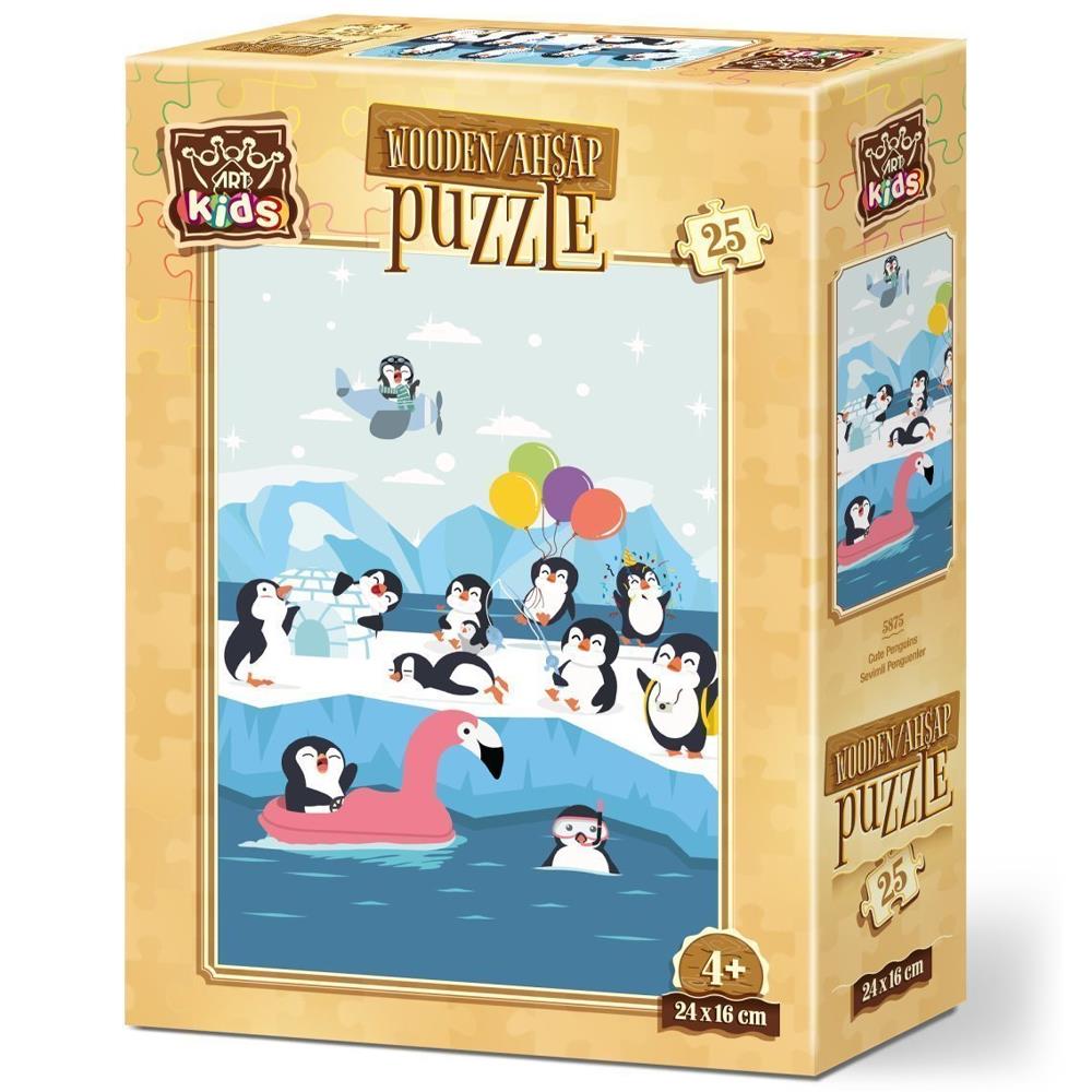 Heidi Oyuncak Art Kids Sevimli Penguenler 25 Parça Ahşap Puzzle 5875