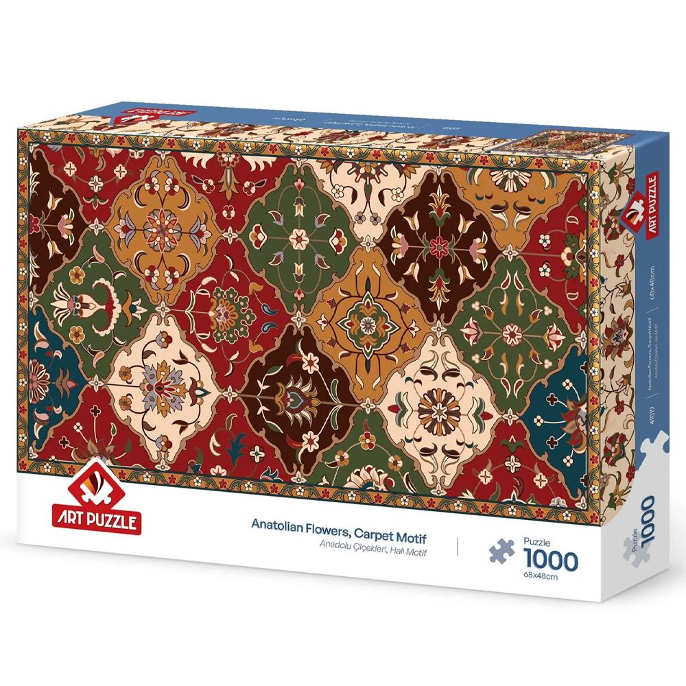 Heidi Oyuncak Art Puzzle Anadolu Çiçekleri Halı Motif 1000 Parça Puzzle 41019