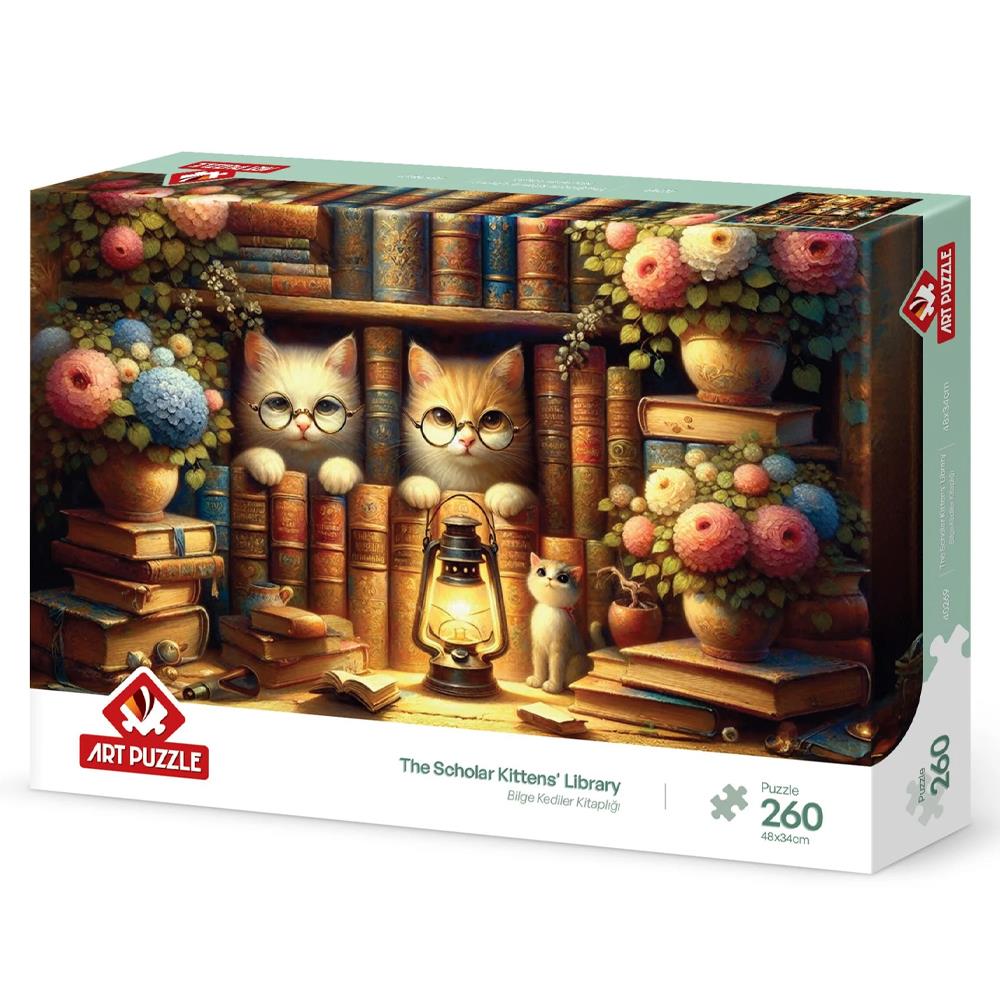 Heidi Oyuncak Art Puzzle Bilge Kediler Kitaplığı 260 Parça Puzzle 40269
