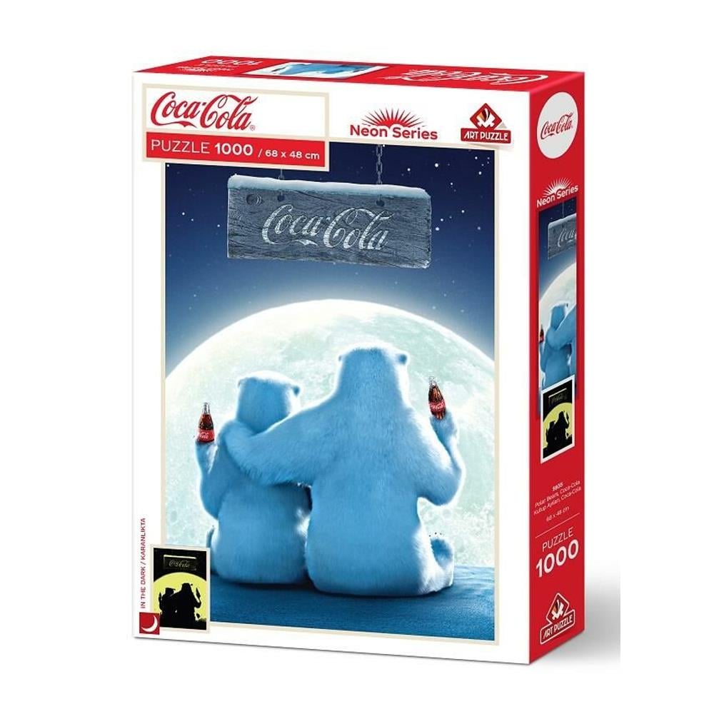 Heidi Oyuncak Art Puzzle Coca-Cola Kutup Ayıları 1000 Parça Neon Puzzle 5935