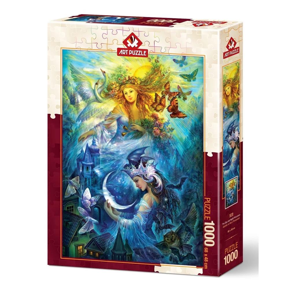 Heidi Oyuncak Art Puzzle Gündüz ve Gece Prensesleri 1000 Parça Puzzle 5218