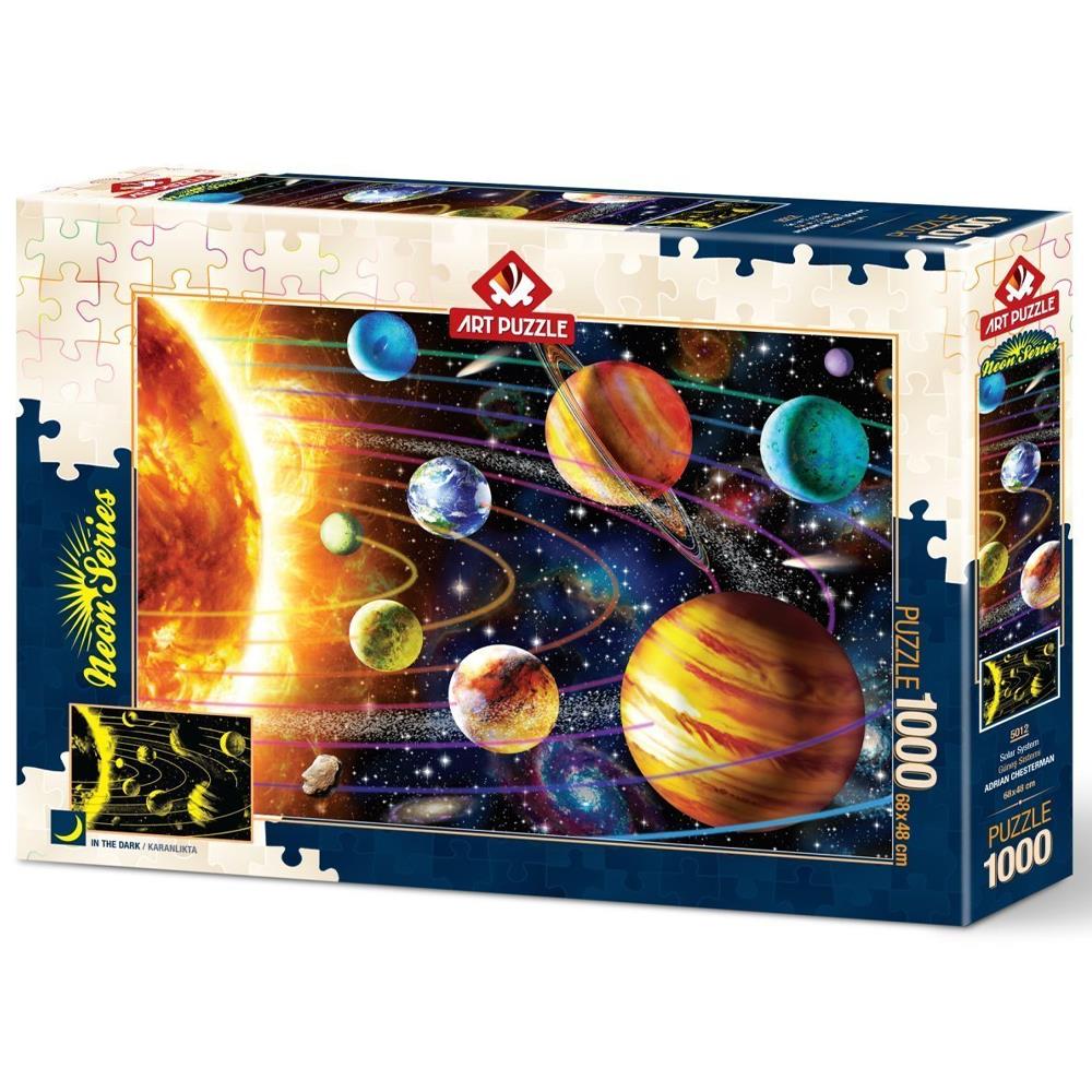 Heidi Oyuncak Art Puzzle Güneş Sistemi 1000 Parça Neon Puzzle 5012