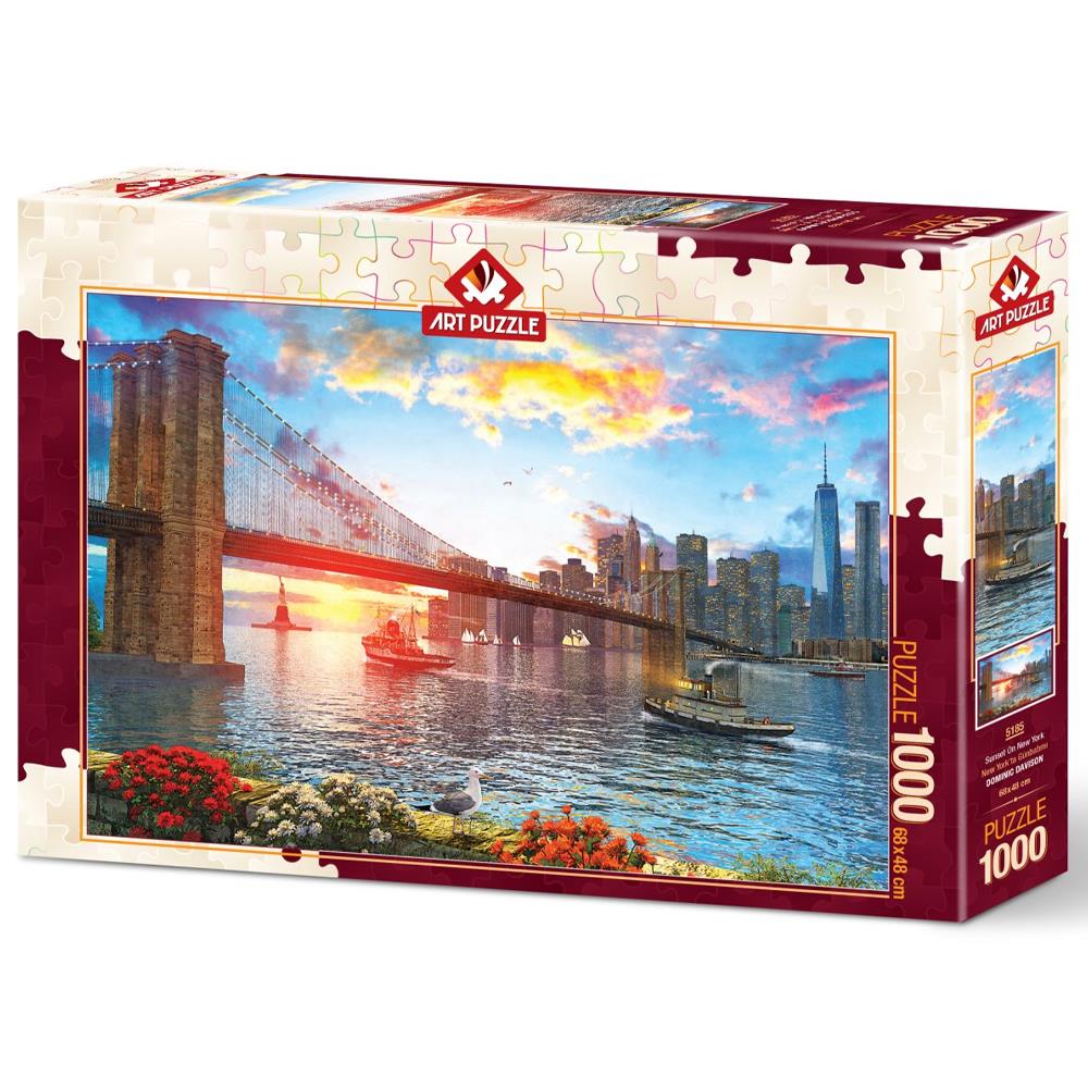 Heidi Oyuncak Art Puzzle New York'ta Günbatımı 1000 Parça Puzzle 5185